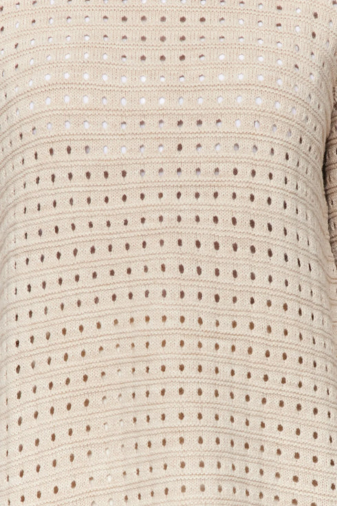 كنزة - تريكو باللون البيج