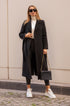 معطف طويل لون أسود
