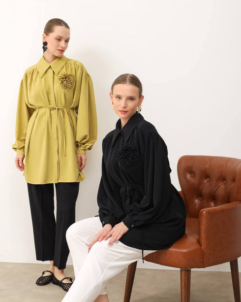 قميص نسائي لون فستقي