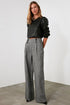 بنطلون منسوج واسع - رمادي 