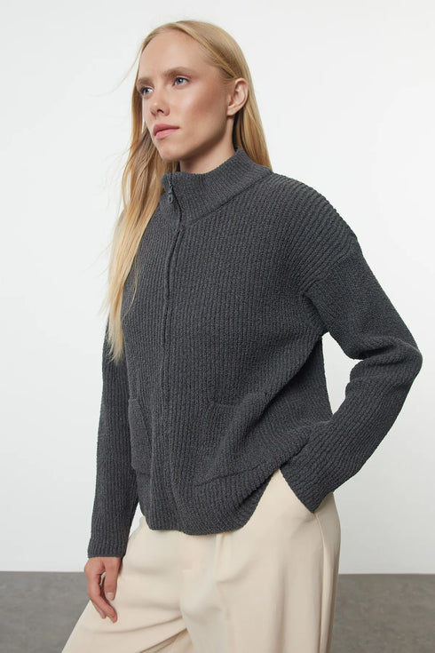  جرزة صوفية ناعمة - رمادي غامق