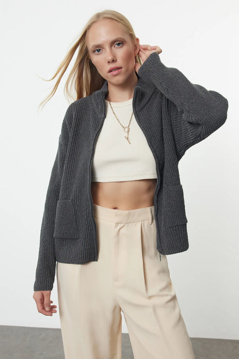  جرزة صوفية ناعمة - رمادي غامق