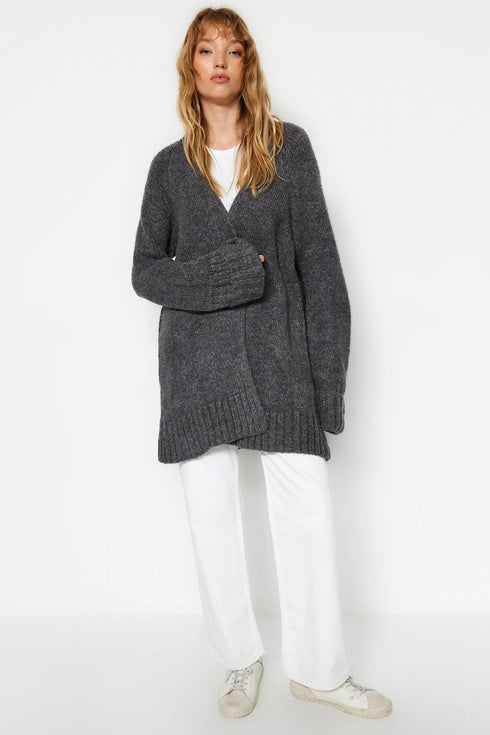 جرزة صوفية ناعمة - رمادي غامق