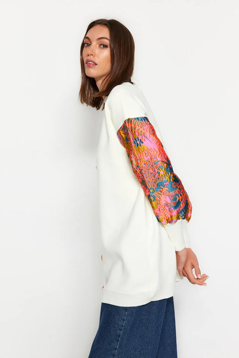 جرزة تريكو لون أبيض