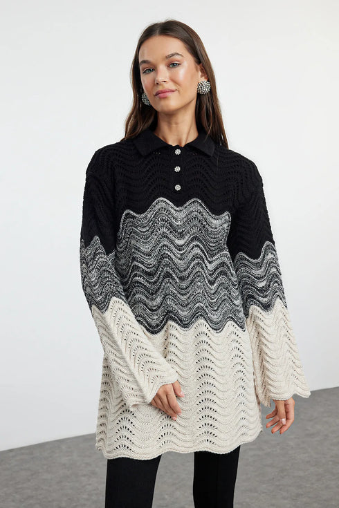 كنزة - تريكو لون أسود