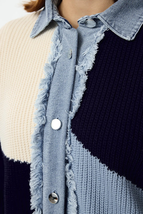 جرزة من الجينز والصوف الناعم