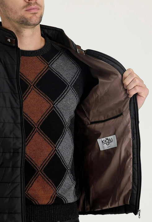 جاكيت رجالي وتربروف - أسود