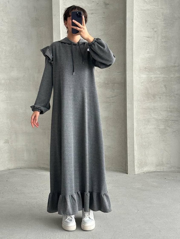 فستان سبور لون رمادي