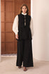طقم ڤزت وبنطلون - أسود