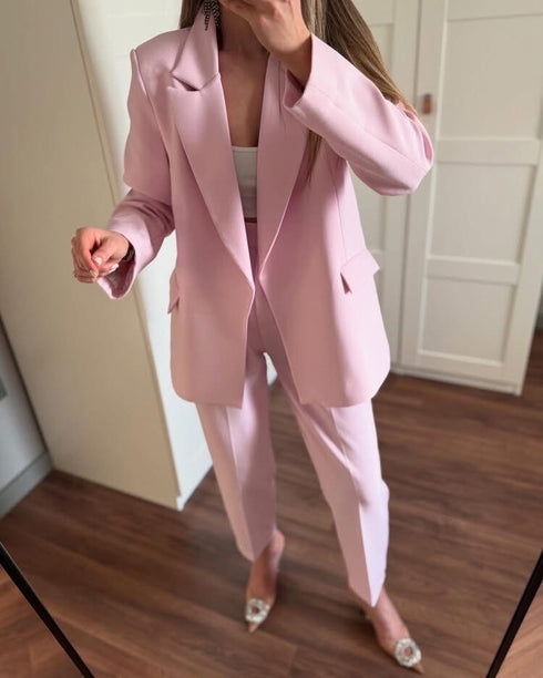 طقم نسائي رسمي - وردي