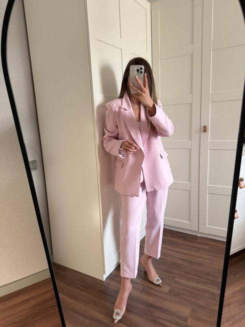 طقم نسائي رسمي - وردي