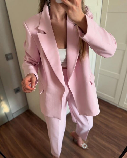 طقم نسائي رسمي - وردي