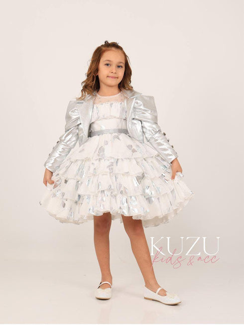 فستان بناتي مع جكيت