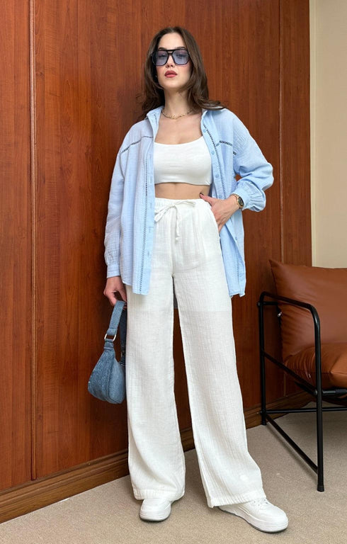 بنطلون - أبيض