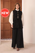 طقم ڤزت وبنطلون - أسود
