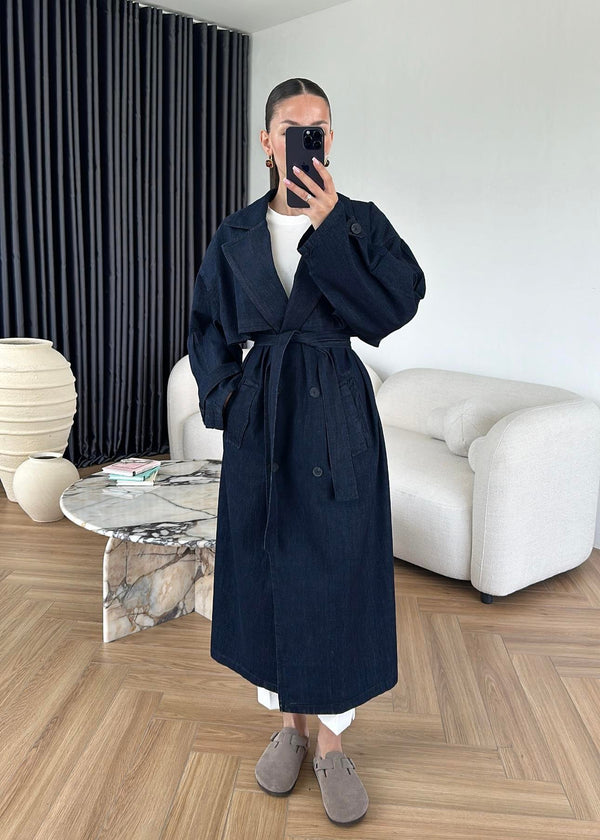 Premium Denim ترانشكوت كلاسيكي