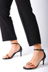Black Single Band Heeled Shoes