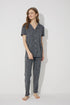Anthracite Short Sleeve Cotton Pajamas Set
