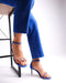 Blue Single Band Heeled Shoes