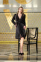Black Satin Nightgown Robe Set