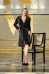 Black Satin Nightgown Robe Set