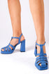 DENIM HEELED SANDALS