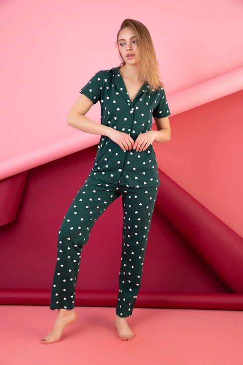 BUTTONED PAJAMAS SUIT