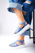 Adel Thick Sole Jeans Sandals