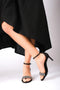 Black Single Band Heeled Shoes