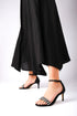 Black Single Band Heeled Shoes