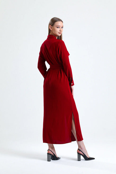 Claret Red Long Tunic Dress