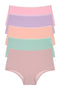 Salmon Women's Panties 5 Pcs Pack High Waist