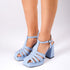 WOMEN'S DENIM HEELED SANDALS