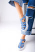 Adel Thick Sole Jeans Sandals