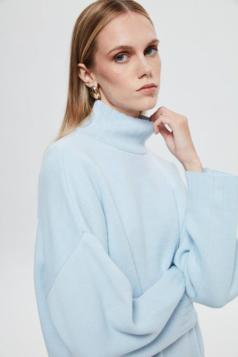 BLUE COLOR KNITWEAR SWEATER