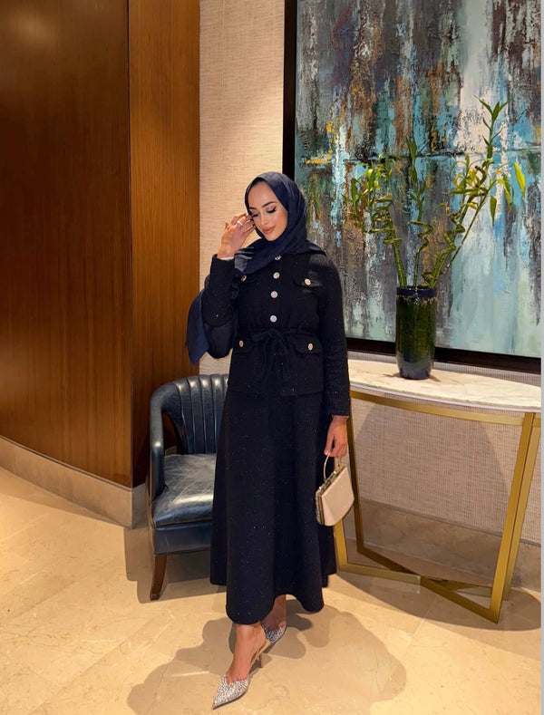 طقم خريفي قطعتين جكيت وتنورة