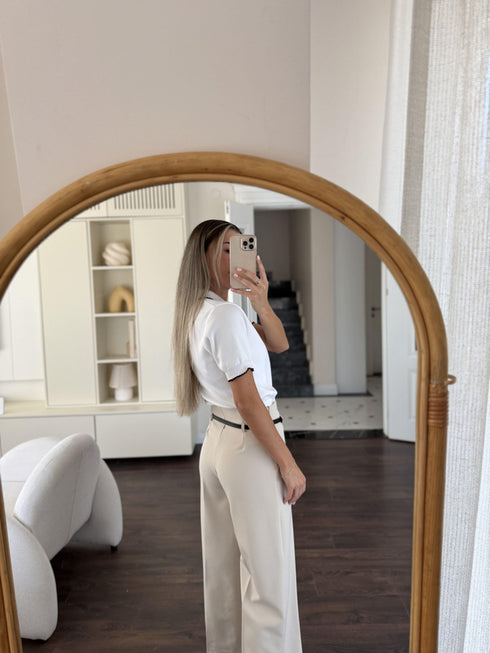 بنطلون واسع بحزام