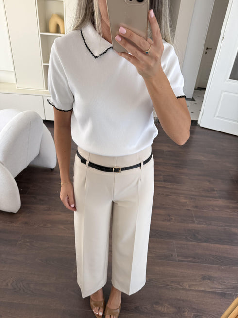 بنطلون واسع بحزام