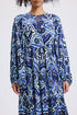 Blue Patterned Long Dress