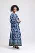 Blue Patterned Long Dress