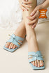 Blue Bow Patent Slippers