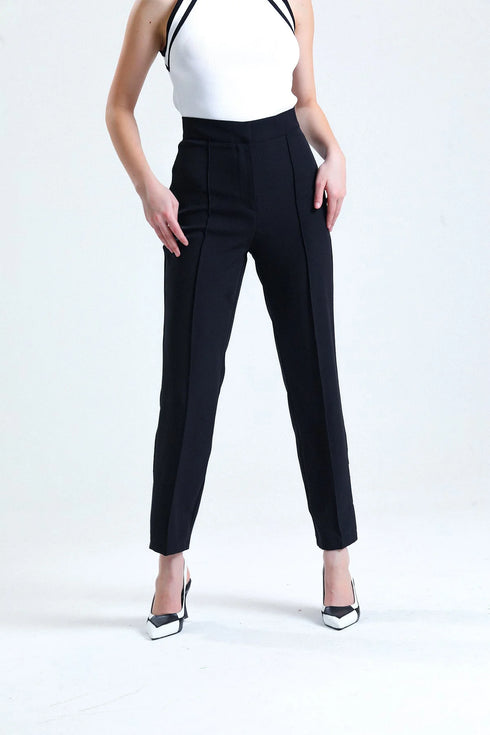 Black Classic Fabric Trousers