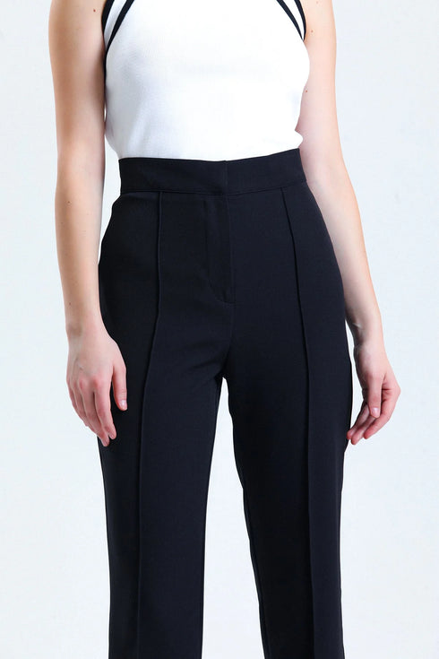 Black Classic Fabric Trousers