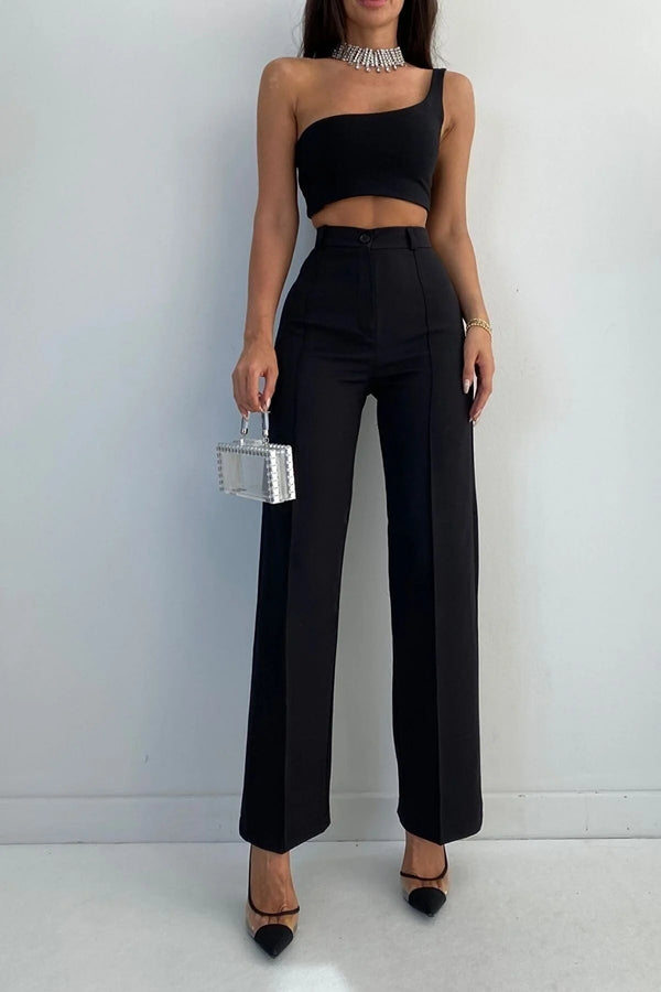 Black Wide Leg Trousers